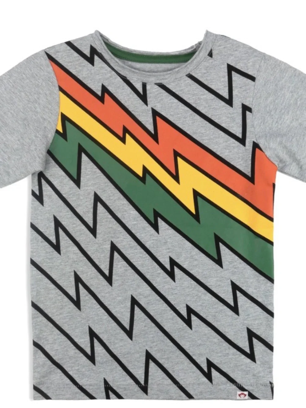 Appaman Boys Electrifying Zig Zag Graphic Tee Gray 2T
